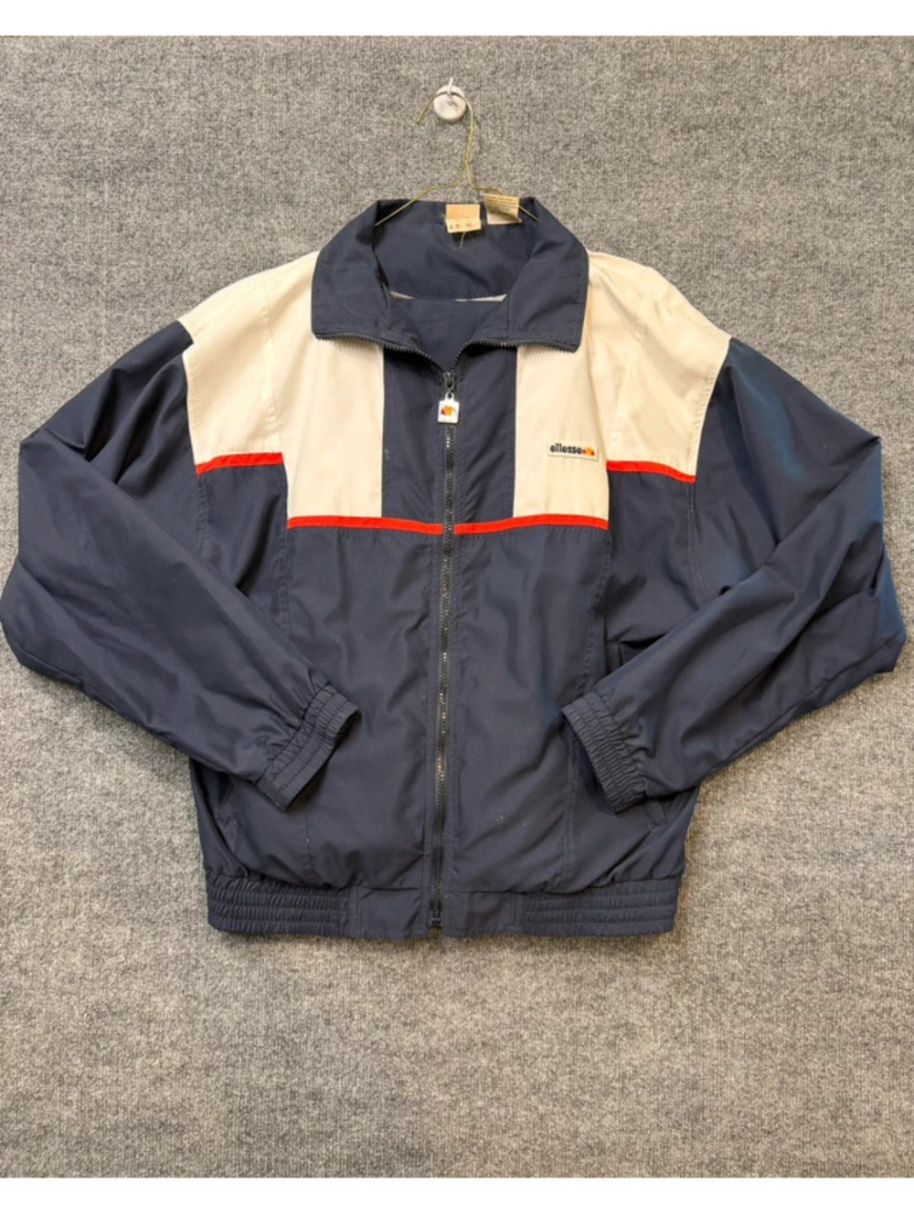 Ellesse Vintage Men’s Tracksuit Jacket & Pants Set Navy White Red Retro